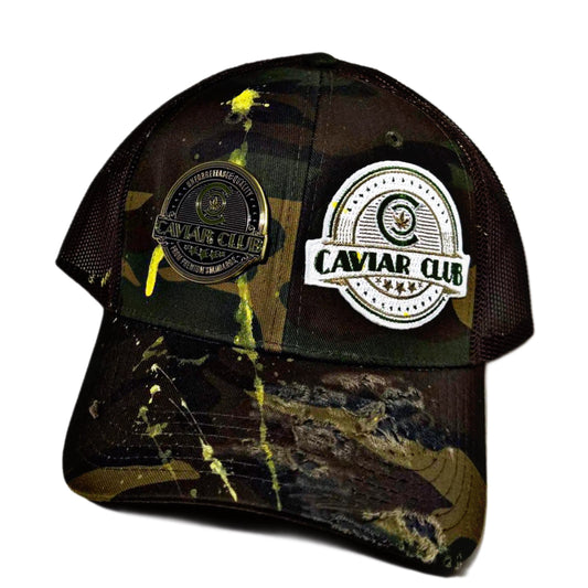 Caviar Club™ Distressed Camo Snapback
