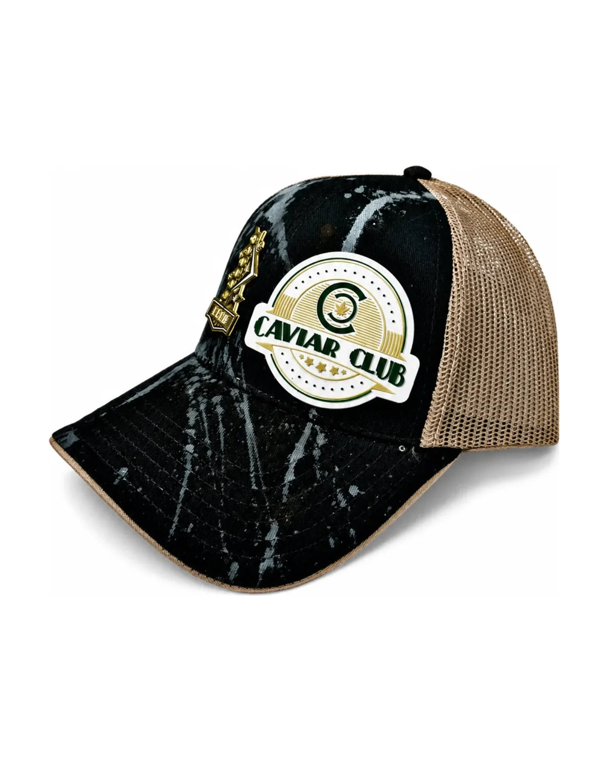 Caviar Club™ Ebony & Gold Trucker Hat