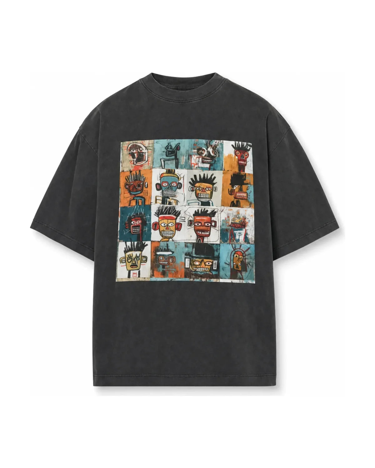 "Face Value" Tee – Caviar Club™ x Basquiat Washed Noir Edition