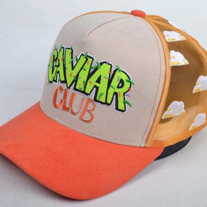 Caviar Club™ Cloud |Trucker Hat - Orange Sherbert Edition